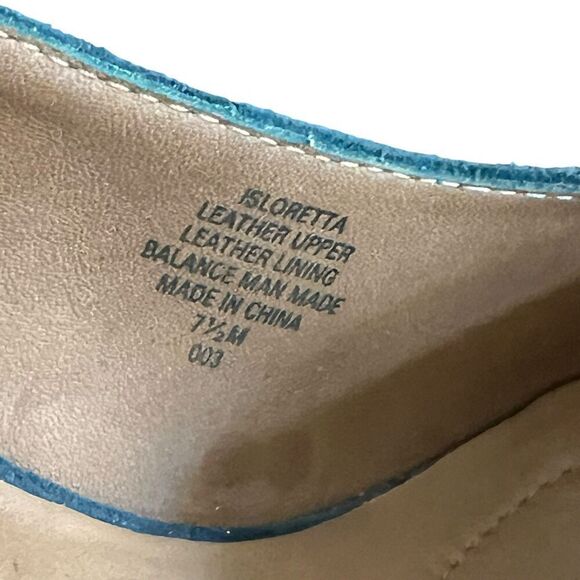 ISAAC Mizhari Women's Teal Suede Leather Stiletto Pump Size 7.5 - Picture 6 of 6